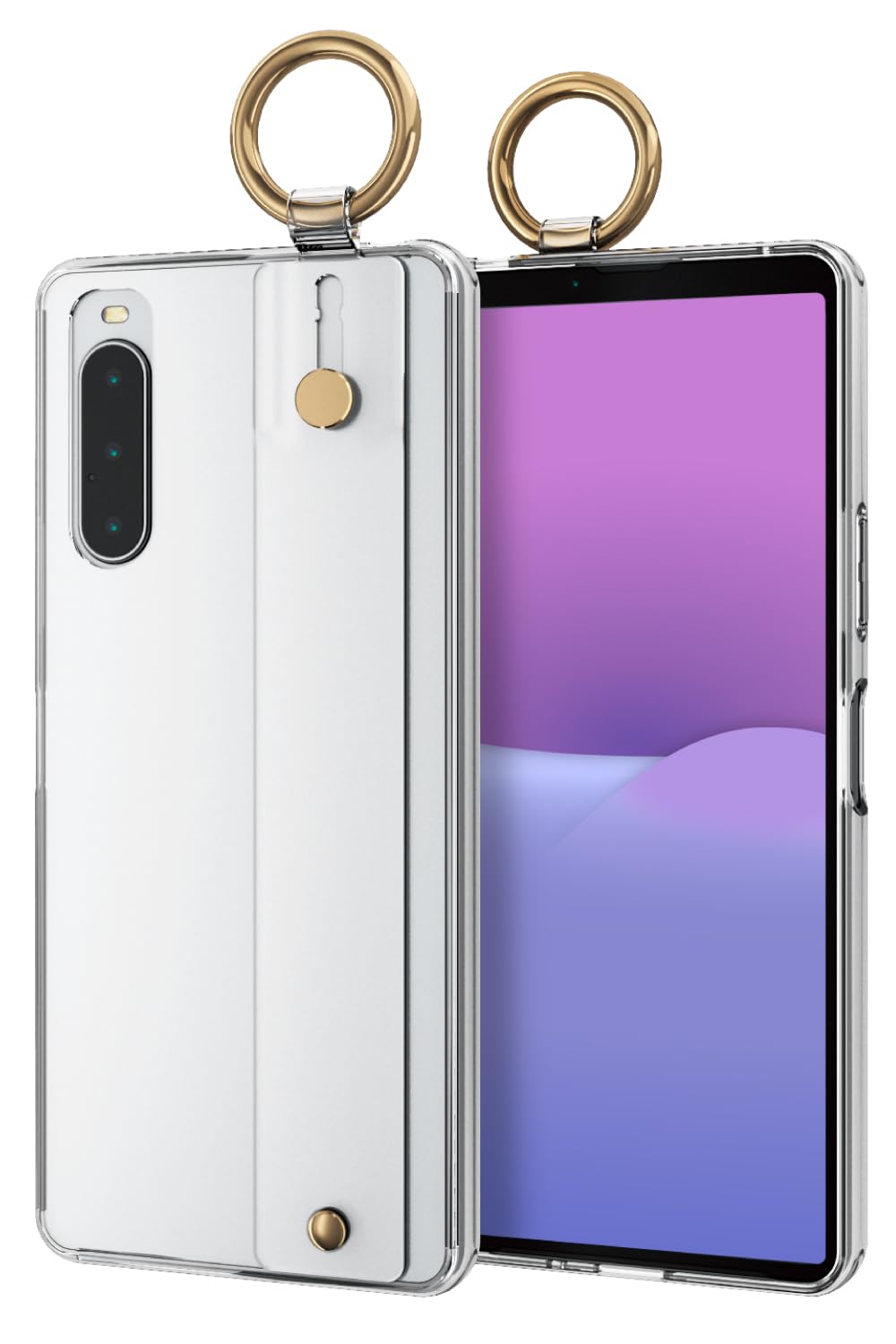 エレコム Xperia 10 V [ SO-52D / SOG11 ] ケース ハンドバンド 落下防止 耐衝撃 [細部まで緻密にフィットする極み設計] クリア PM-X232HVHBCR