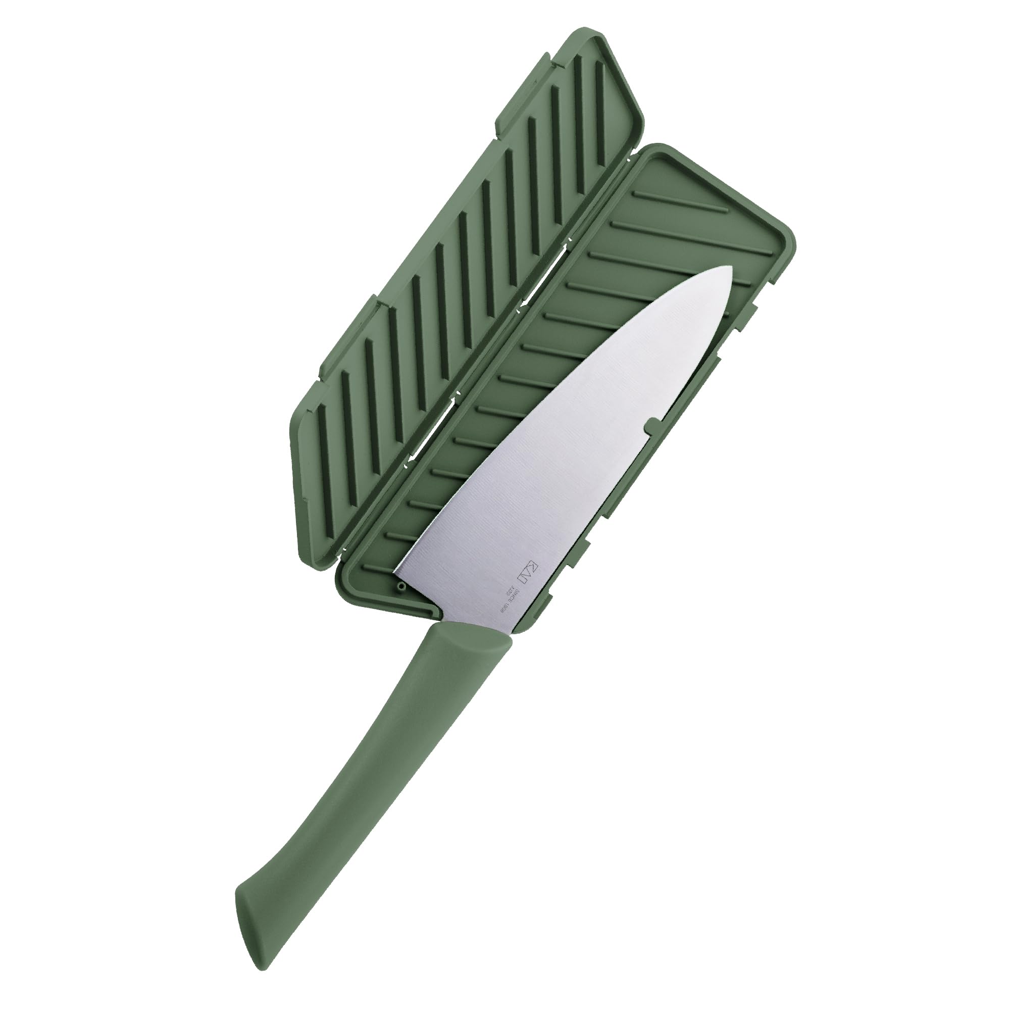 貝印 KAI まな板 になる サヤ 鞘 付きマルチ ナイフ 三徳 包丁 150ｍｍ アウトドア 持ち運び MANASAYA グリーン 食洗器 対応 AB5574