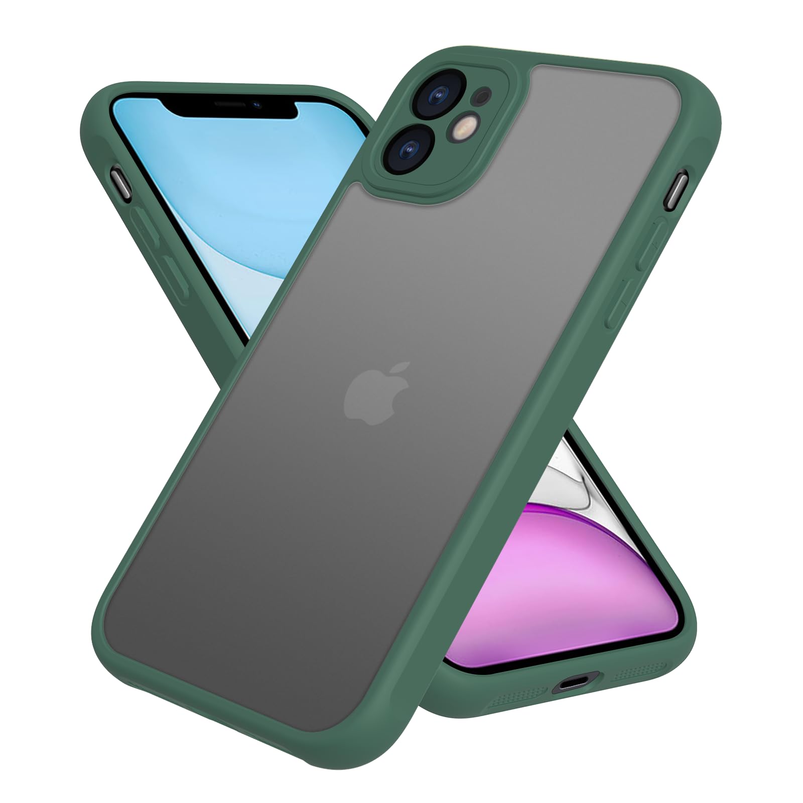 i Phone11 ケース マット 半透明 iphone11 カバー 耐衝撃 指紋防止 アイフォン 11 米軍MIL規格 i Phone 11 用 ケース カバー 黄変防止 スマホケース iphone