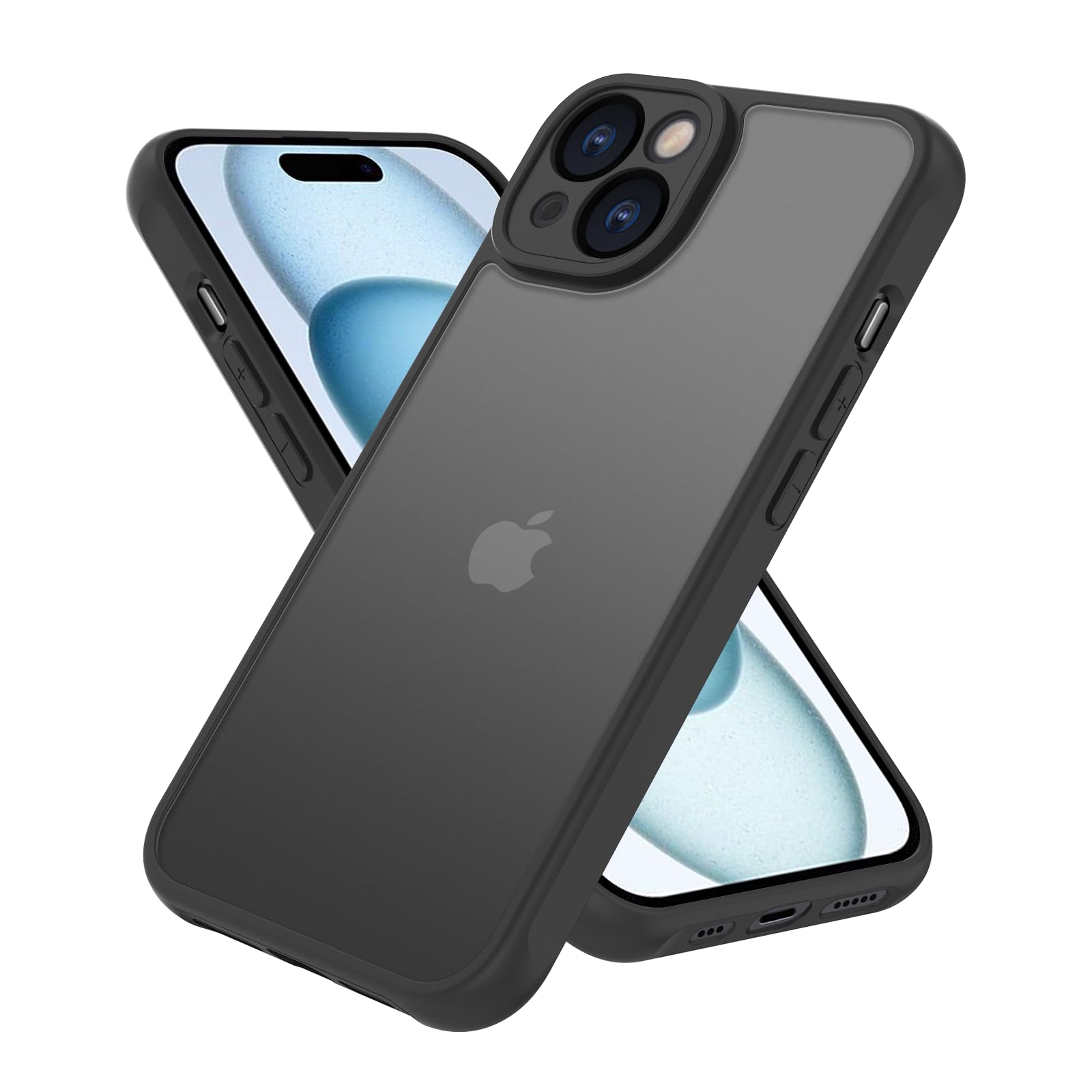 i Phone15 ケース マット 半透明 iphone15 カバー 耐衝撃 指紋防止 アイフォン 15 米軍MIL規格 i Phone 15 用 ケース カバー 黄変防止 スマホケース iphone