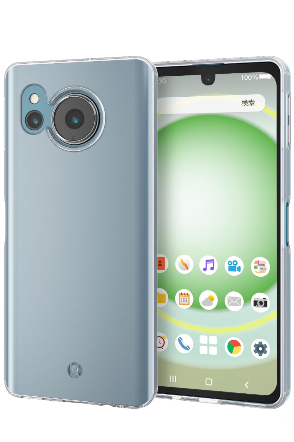 エレコム AQUOS sense8 (SH-54D / SHG11) ケース ソフト カバー カメラレンズ保護設計 ストラップホール付 クリア PM-S234UCTCR