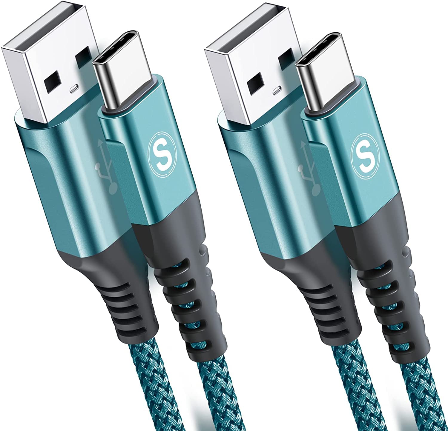 USB Type C ケーブル2m+2m/2本セットSweguard USB-A USB-C ケーブル3.1A QC3.0対応 急速充電 タイプc 充電ケーブルiPhone15 Pro Max, iP