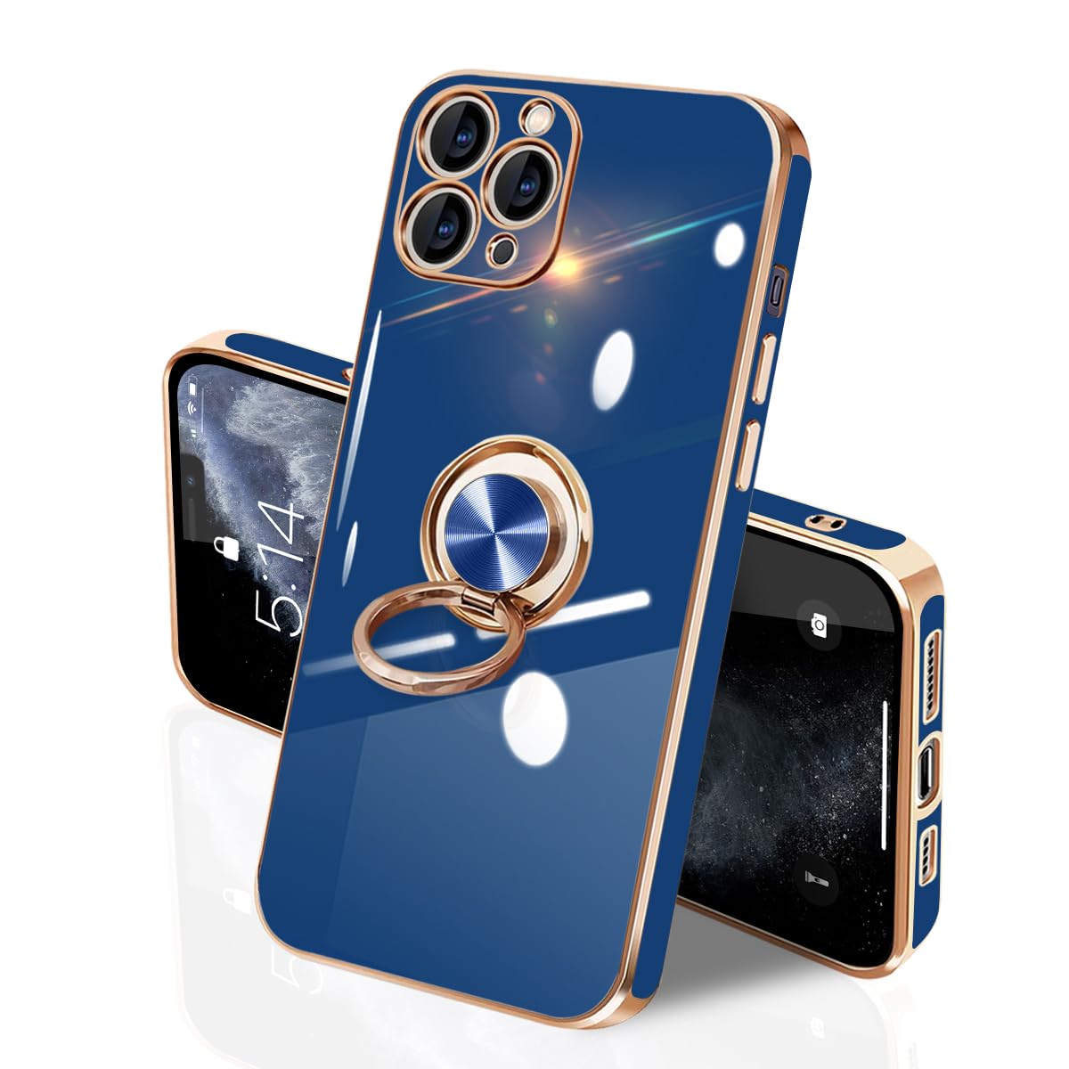 i Phone 11Pro Max ケース リング付き イフォン11Pro Max リング TPU カバー 全面保護 耐衝撃 スマホケース 360°回転 スタンド機能 携帯カバー 車載ホルダー対応 ス
