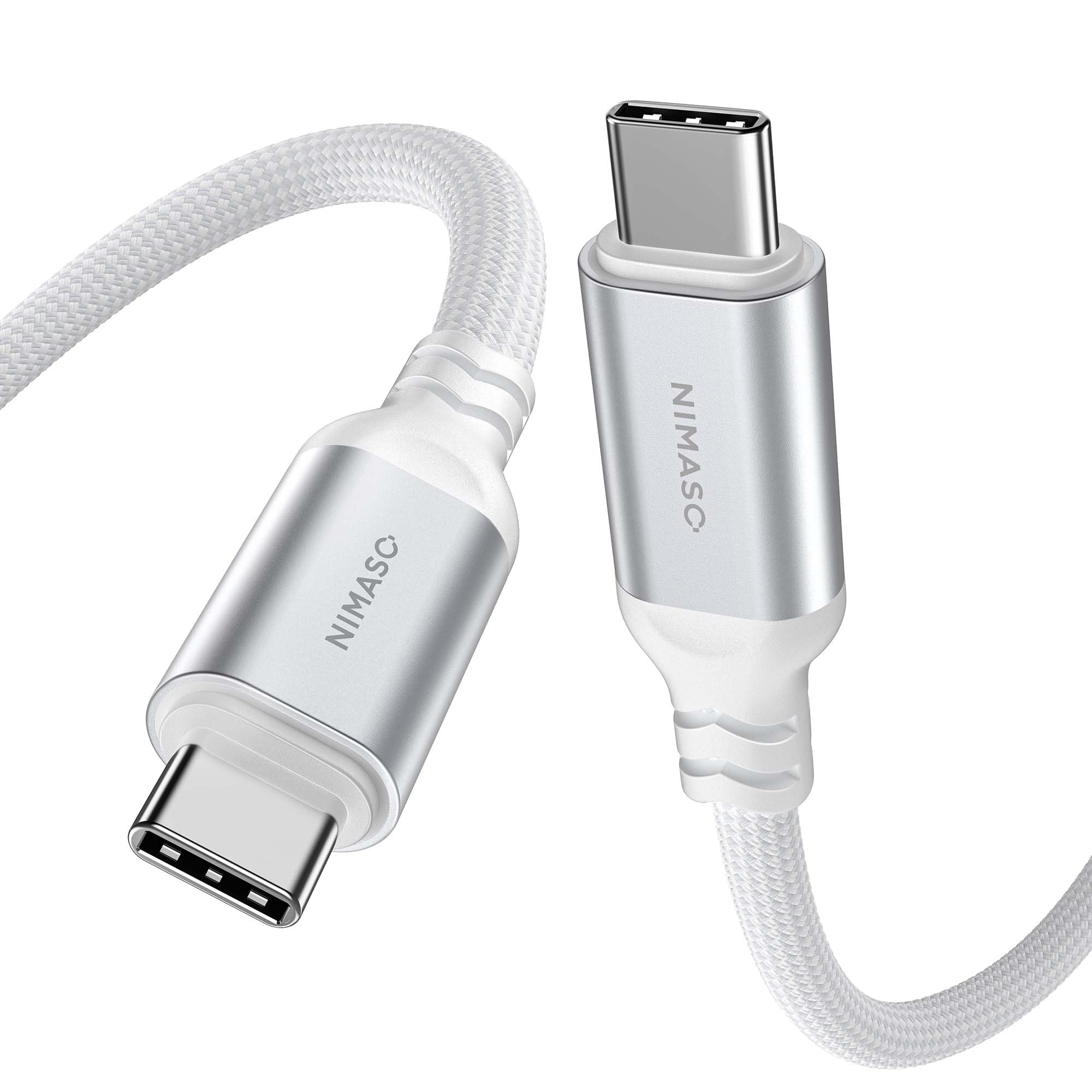 NIMASO USB C Type C ケーブル 100W/5A 超急速充電 USB3.1 PD対応 4K / 60Hz 映像出力 (Gen2) 1M 断線防止 高耐久ナイロン タイプ c ケーブル 