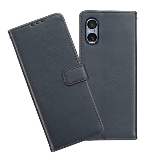 Anrek SONY Xperia5 V/docomo SO-53D/au SOG12 兼用 ケース 手帳型 カバー （ブラック) エクスペリア5v ドコモso53d 手帳型ケース カード収納 サイド