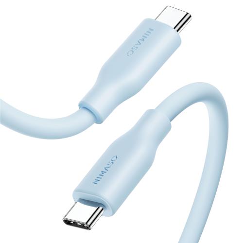 NIMASO USB-C USB-C ケーブル 100W シリコン素材採用 USB PD対応 5A急速充電 USB2.0 タイプc ケーブル i Phone 16/16 Pro/16 Promax/i