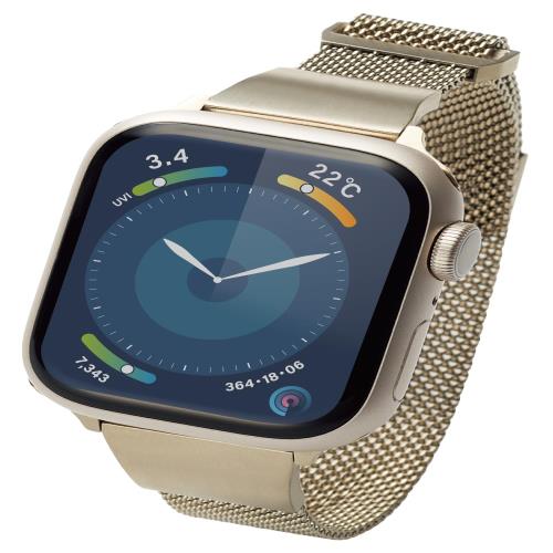 [エレコム] Apple Watch バンド 41mm 40mm 38mm 可愛い me マグネット ステンレス 編み込みタイプ ミラネーゼ Apple Watch SE2 9 8 7 6 5 4 3