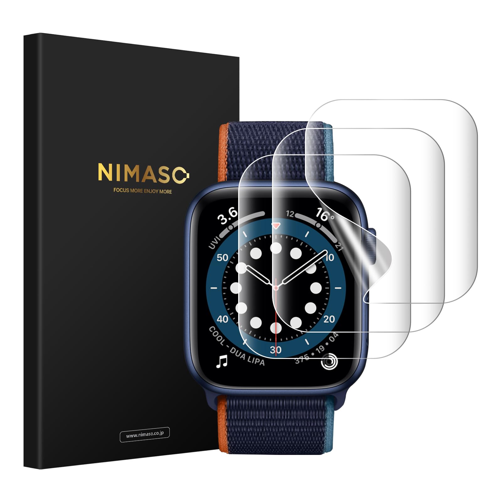 3枚組 NIMASO フィルム 38 / 40mm Apple Watch series SE / 6 / 5 / 4 / 3 対応 保護 フィルム apple watch フィルム 38 / 40m