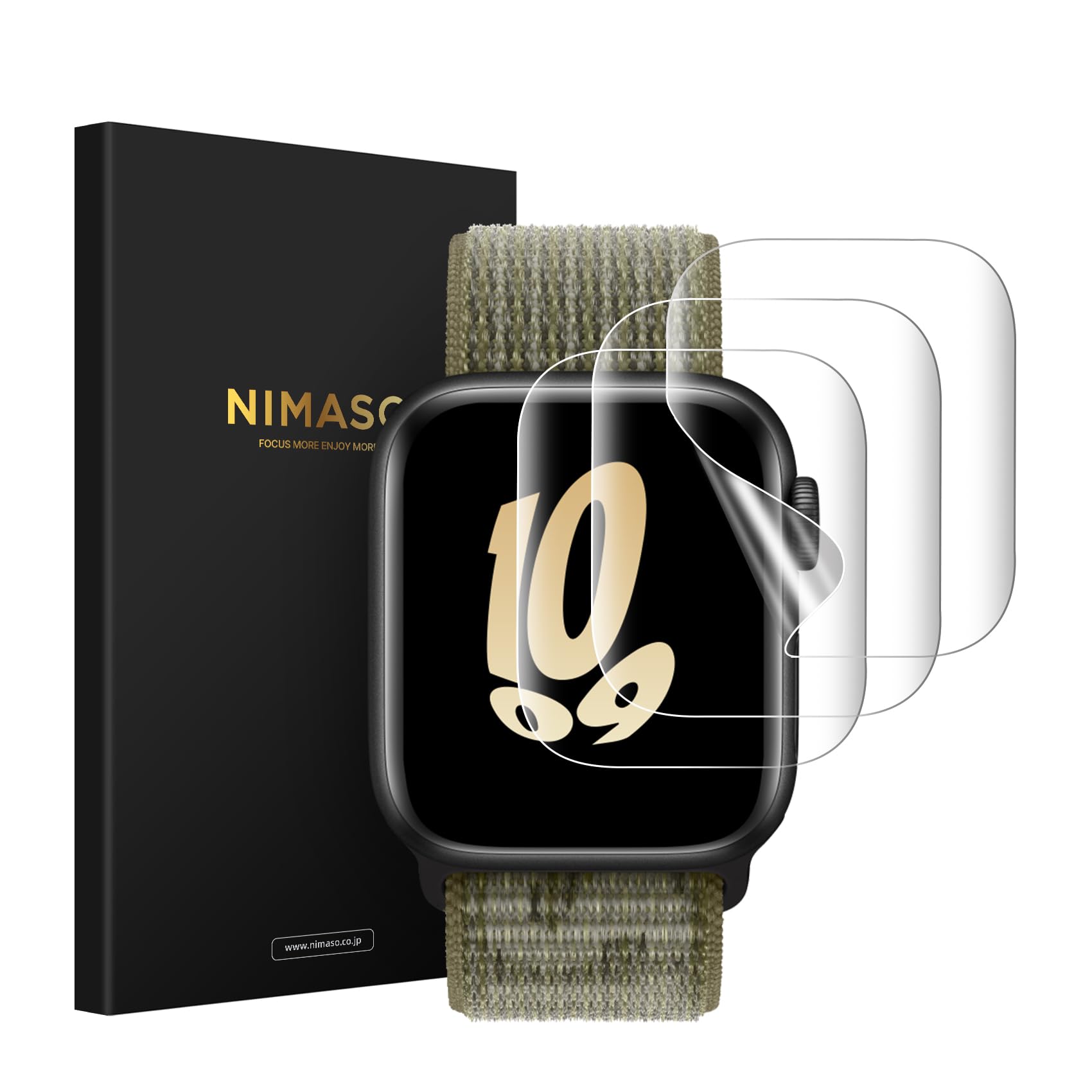 3枚組 NIMASO フィルム apple watch フィルム 44 / 42mm 対応 Apple Watch 44 / 42mm 用 保護 フィルム Apple Watch series SE(