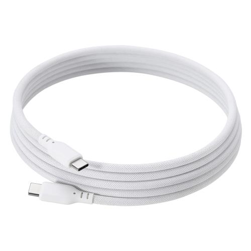 エレコム USB Type C ケーブル 2m PD対応 60W / 3A マグネット メッシュケーブル 断線しにくい やわらか ホワイト i Phone 16 シリーズ 対応検証済 MPA-CCMG