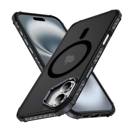 i Phone 16 ケース iphone ケース i Phone16 ケース スマホカバー マット半透明 マグネット搭載 ワイヤレス充電 耐衝撃 指紋防止 滑り止め 米軍MIL規格・Magsafe対