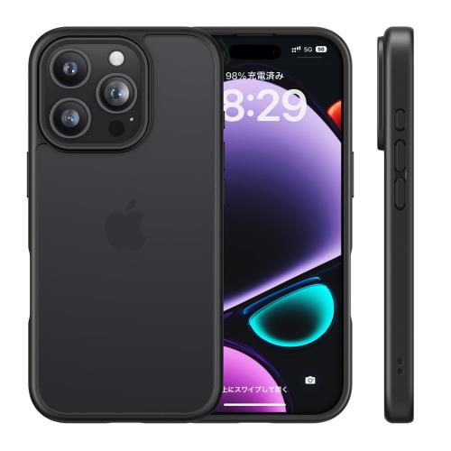 NIMASO i Phone16Pro Max用 ケース カバー 滑り止め マット仕上げ 全面保護 いPhone16Pro Max対応 耐衝撃 米軍MIL規格取得 ワイヤレス充電 ストラップホール付き