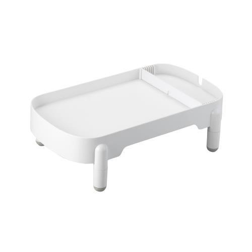 エレコム 自動給餌器 給水器 スタンド 3段階高さ調整 [設置可能サイズ 19.5cm×36.5cmまで] 耐荷重10kg 猫 中小型犬用 幅23.9×奥行38.7cm ホワイト PET-ST01WH