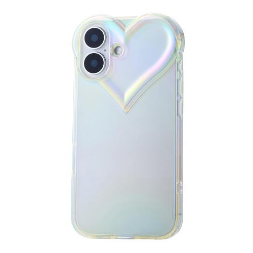 エレコム i Phone 16 ケース クリア ぷっくり ハート マイクロドット加工 ソフト TPU ストラップホルダーシート付 ワイヤレス充電対応 かわいい おしゃれ クリアオーロラ PM-A24A